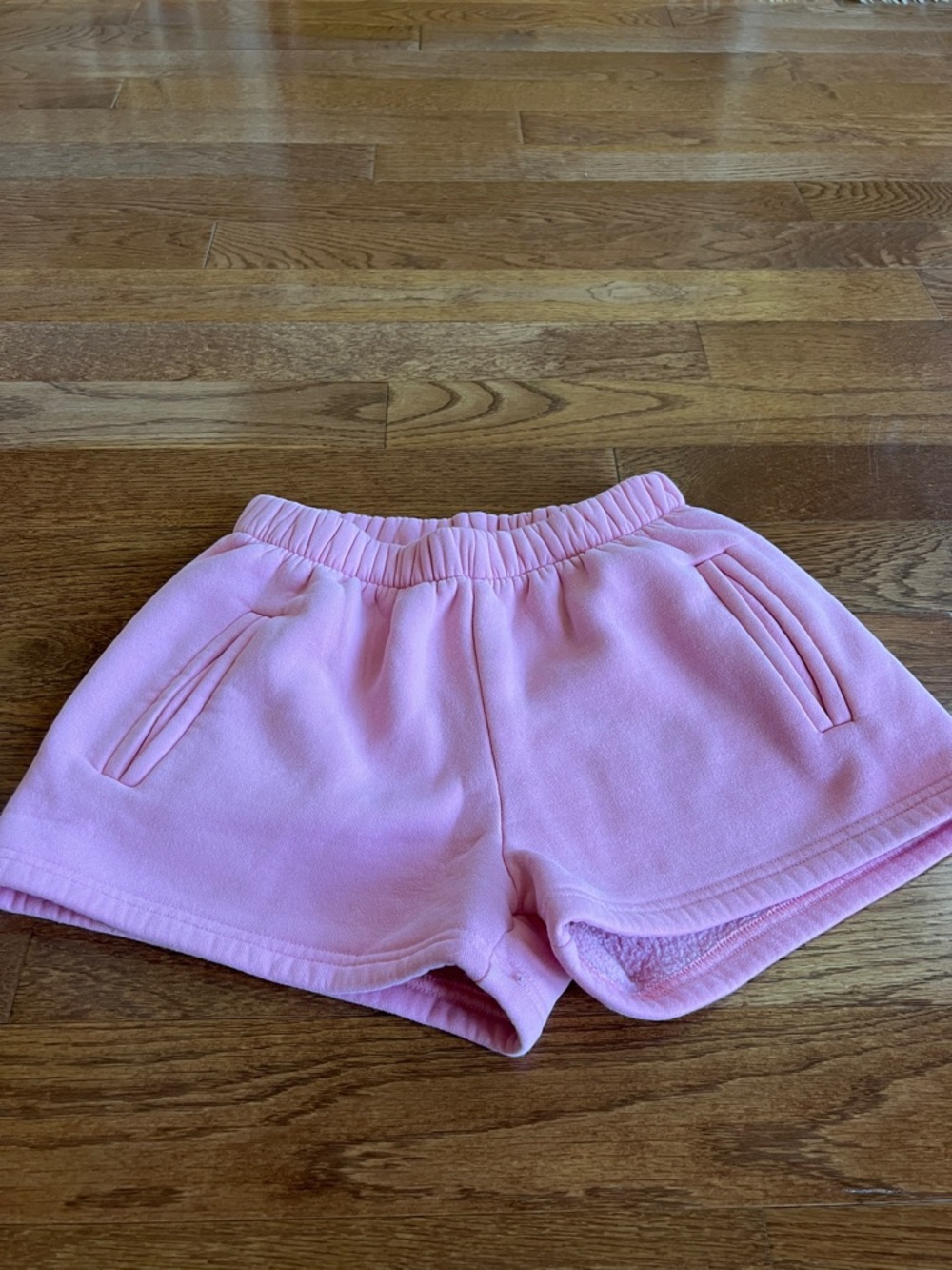 Tic Toc Soft Pink Fleece Shorts